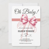 Minimalistisch roze boog Baby shower Kaart (Voorkant)