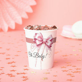 Minimalistisch roze boog Baby shower Papieren Bekers
