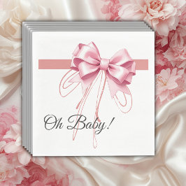 Minimalistisch roze boog Baby shower Servet