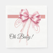 Minimalistisch roze boog Baby shower Servet (Voorkant)