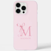 Minimalistisch roze boog Initiaal monogram Case-Mate iPhone Case (Achterkant)