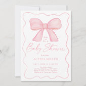Minimalistisch roze boog meisje Baby shower Kaart (Voorkant)
