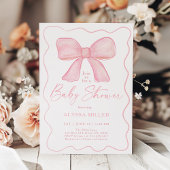 Minimalistisch roze boog meisje Baby shower Kaart