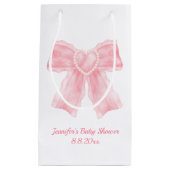 minimalistisch roze boog meisje baby shower klein cadeauzakje (Voorkant)