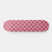 Minimalistisch roze dambordpatroon persoonlijk skateboard (Horizontaal)
