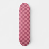 Minimalistisch roze dambordpatroon persoonlijk skateboard (Voorkant)
