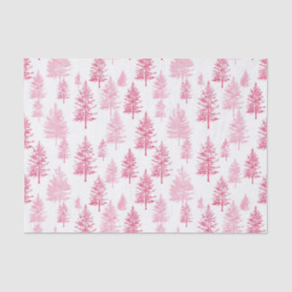Minimalistisch roze dennenbomen weefsel papier