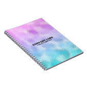 Minimalistisch roze en blauw ombre notitieboek (Rechterzijde)