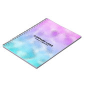 Minimalistisch roze en blauw ombre notitieboek (Linkerzijde)