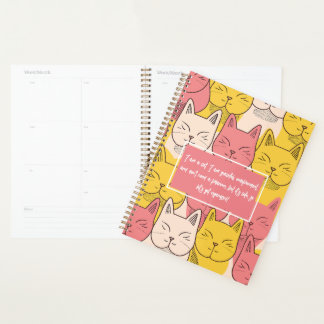 Minimalistisch roze en geel planner