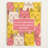 Minimalistisch roze en geel planner (Voorkant)