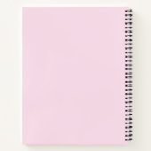 Minimalistisch Roze en Goud Modern Monogram Notitieboek (Achterkant)