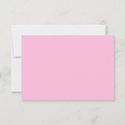 Minimalistisch roze en rood bedankkaart (Achterkant)