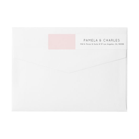 Minimalistisch roze en wit geometrisch ontwerp (Achterkant)