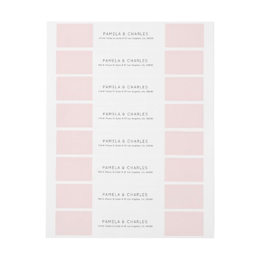 Minimalistisch roze en wit geometrisch ontwerp (Vel)