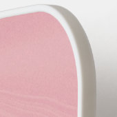 Minimalistisch roze en wit modern monogram pickleball paddle (Links Detail)