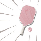Minimalistisch roze en wit modern monogram pickleball paddle