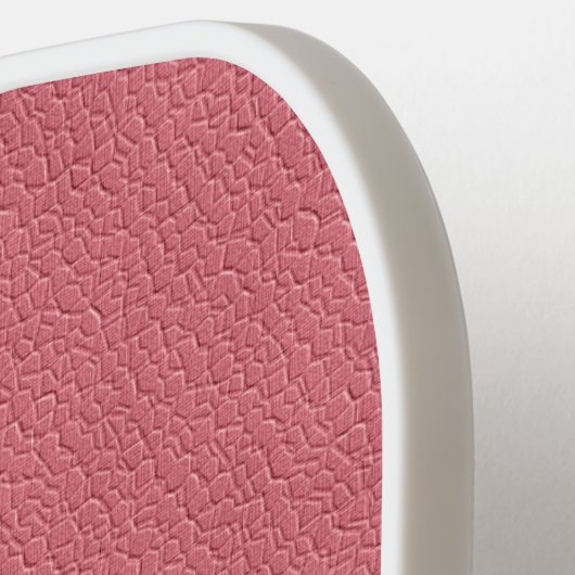 Minimalistisch roze en wit modern monogram pickleball paddle (Links Detail)