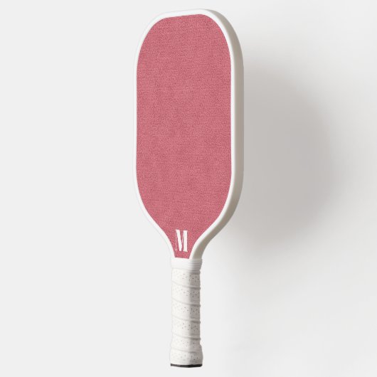 Minimalistisch roze en wit modern monogram pickleball paddle (Links)
