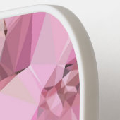 Minimalistisch Roze en Witte Diamant Modern Monogr Pickleball Paddle (Links Detail)