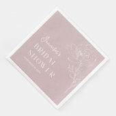 Minimalistisch roze florale Boho Vrijgezellenfeest Servet (Hoek)