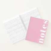 Minimalistisch roze geblindeerd Modern Aangepast Notitieboek (Binnen)