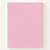 Minimalistisch roze geblindeerd Modern Aangepast Notitieboek (Achterkant)