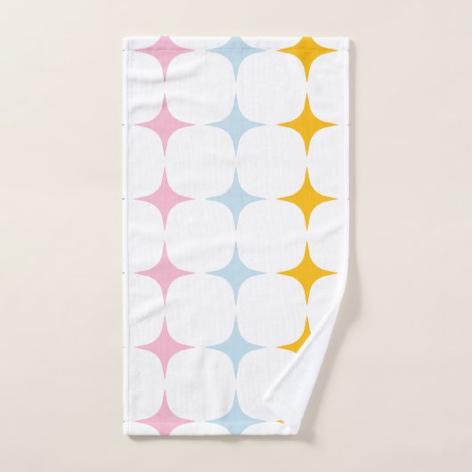 Minimalistisch roze geel bad handdoek (Handdoek)