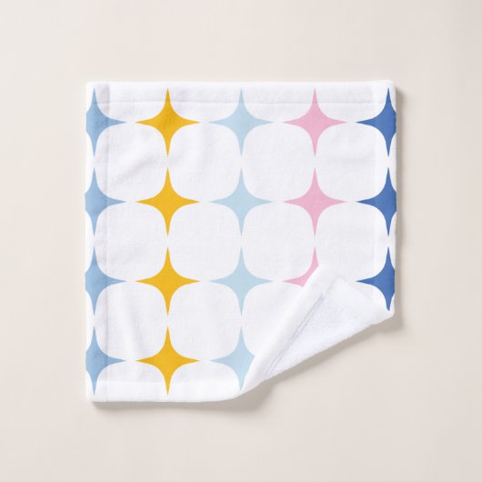 Minimalistisch roze geel bad handdoek (Wasdoekje)