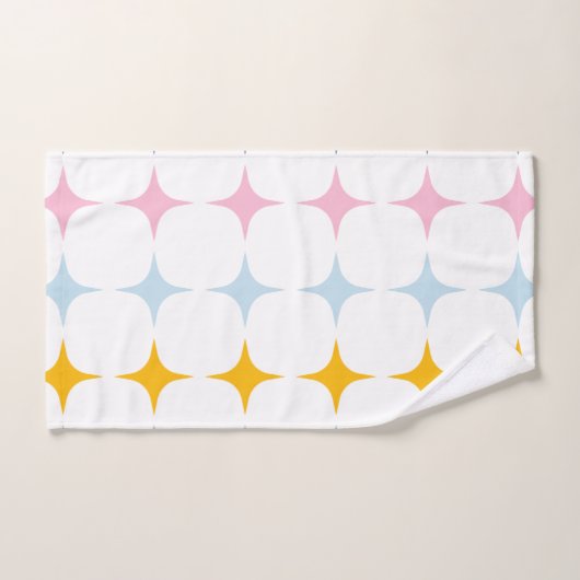 Minimalistisch roze geel bad handdoek (Handdoek)