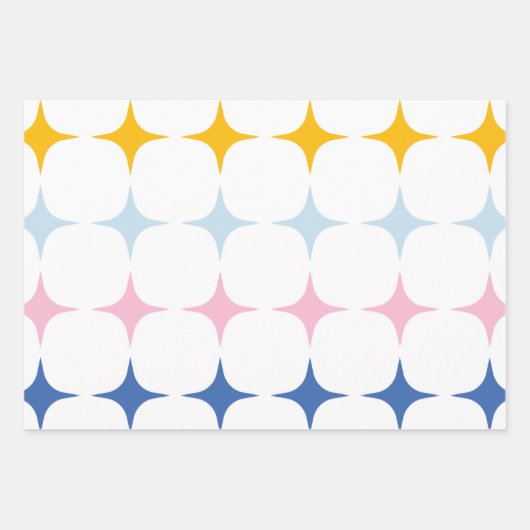 Minimalistisch roze geel inpakpapier vel (Voorkant 2)