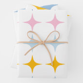 Minimalistisch roze geel inpakpapier vel (In situ)