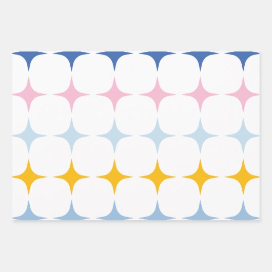 Minimalistisch roze geel inpakpapier vel (Voorkant)