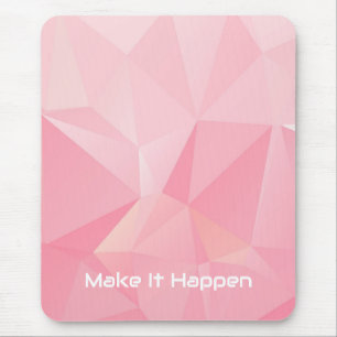 Minimalistisch Roze Geometrisch Patroon Motiverend Muismat