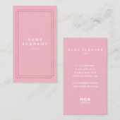 Minimalistisch roze glitter - Verticaal Visitekaar Visitekaartje (Voorkant / Achterkant)