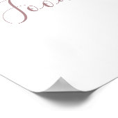 Minimalistisch Roze Gouden Eettafel Bord Poster (Hoek)