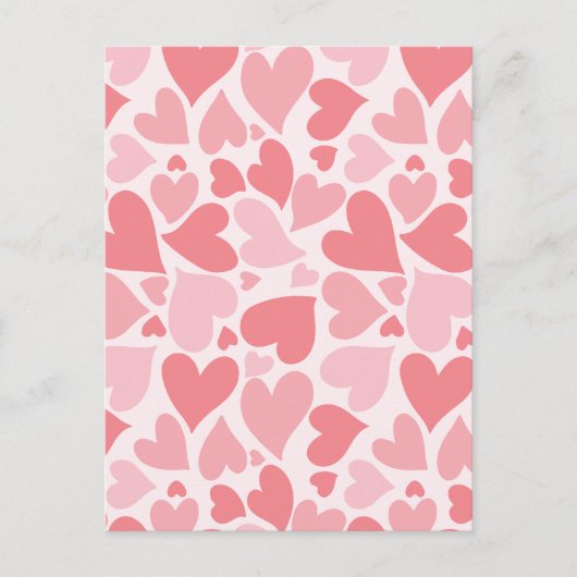 Minimalistisch roze hart feestdagenkaart (Voorkant)