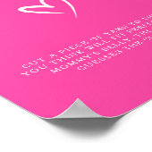 Minimalistisch roze - hoe groot is mama's buik spe poster (Hoek)