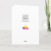 Minimalistisch roze Kat met minimale retro Feestdagen Kaart (Achterkant)