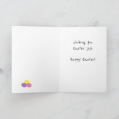 Minimalistisch roze Kat met minimale retro Feestdagen Kaart (Binnen)