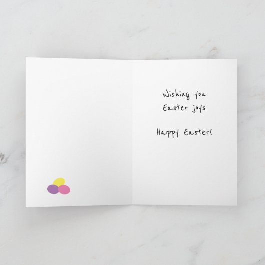 Minimalistisch roze Kat met minimale retro Feestdagen Kaart (Binnen)