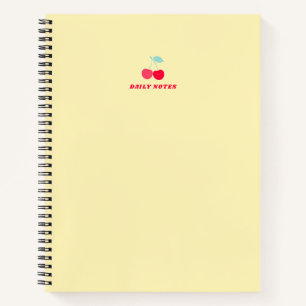 Minimalistisch Roze Kers Icon Dagelijkse Notities  Notitieboek