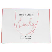 Minimalistisch Roze Klein menselijk Shindig Baby s Groot Cadeauzakje (Voorkant)