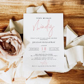 Minimalistisch Roze Klein menselijk Shindig Baby s Kaart