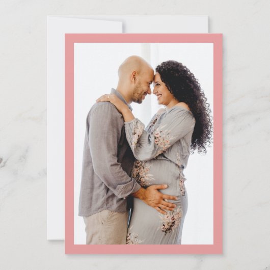 Minimalistisch Roze Klein menselijk Shindig Baby s Kaart (Achterkant)