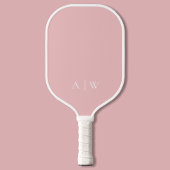 Minimalistisch roze legant monogram pickleball paddle