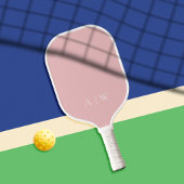 Minimalistisch roze legant monogram pickleball paddle