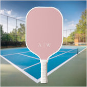 Minimalistisch roze legant monogram pickleball paddle