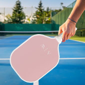 Minimalistisch roze legant monogram pickleball paddle