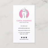 Minimalistisch Roze Lichaam Sculpting Contouring G Visitekaartje (Voorkant)
